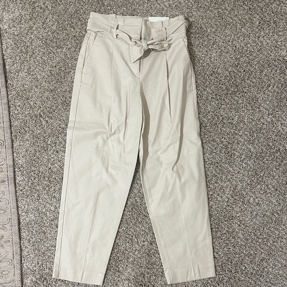 Ann Taylor Cream Men's Chinos with Belt